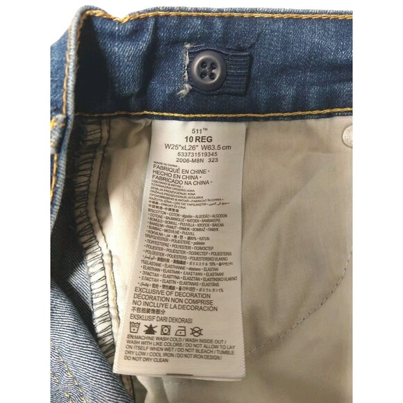 Levi's 511 Regular Slim 10 Reg 25W 26L - Picture 6 of 12